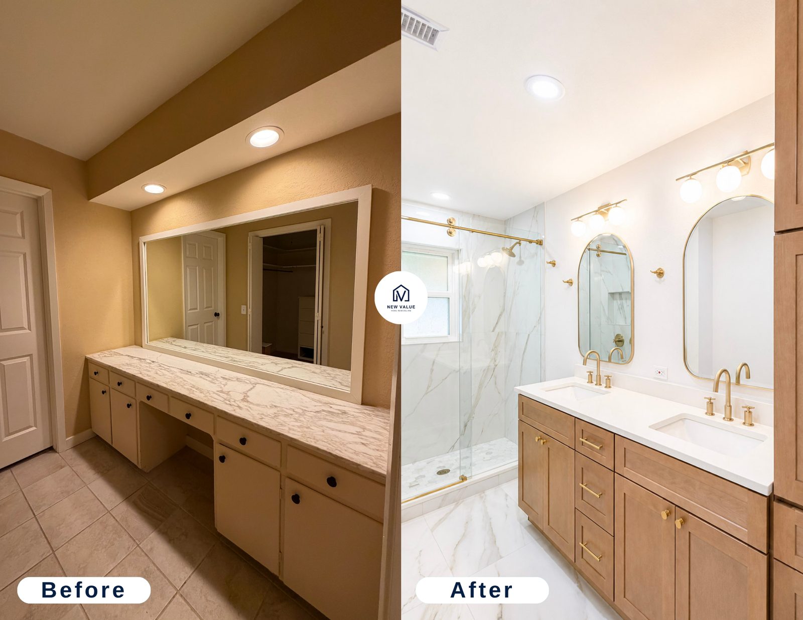 Kitchen remodel before and after