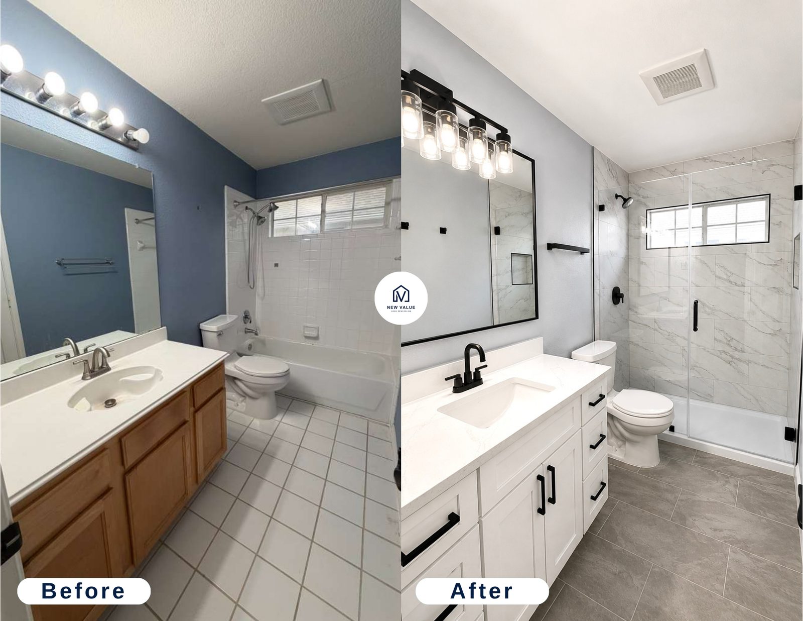 Kitchen remodel before and after