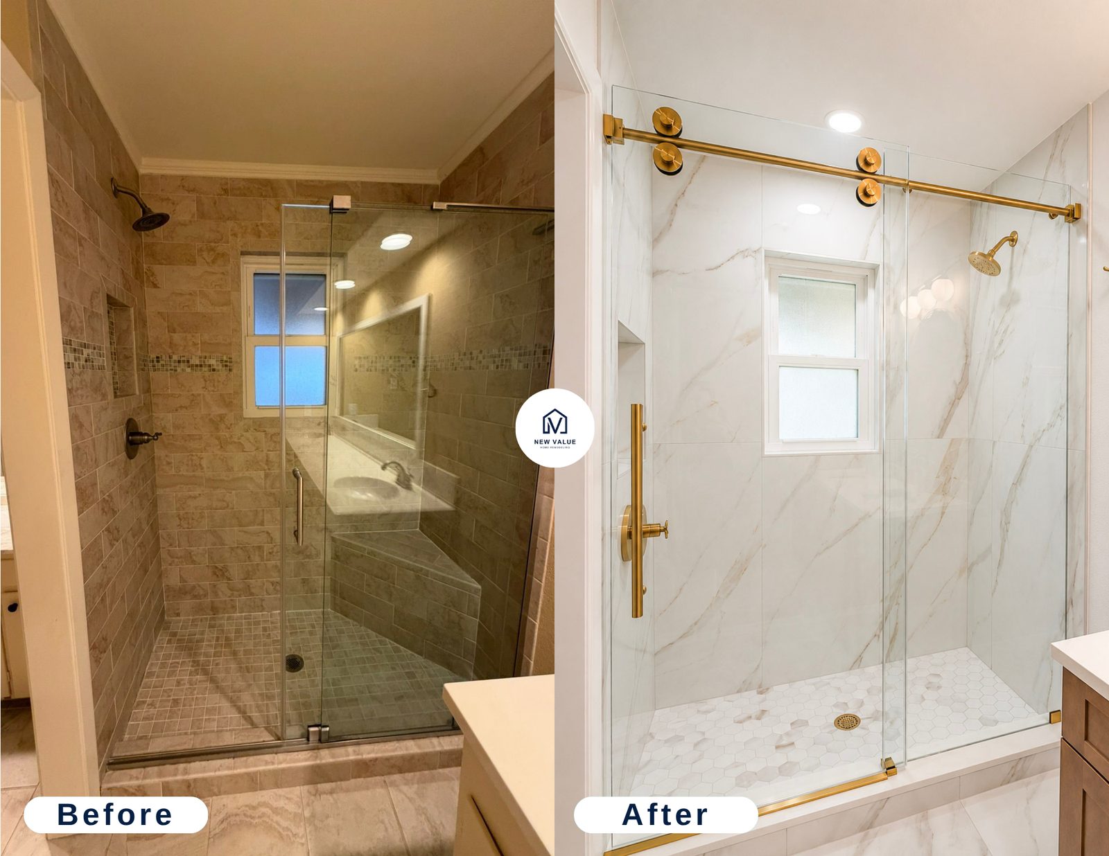 Kitchen remodel before and after