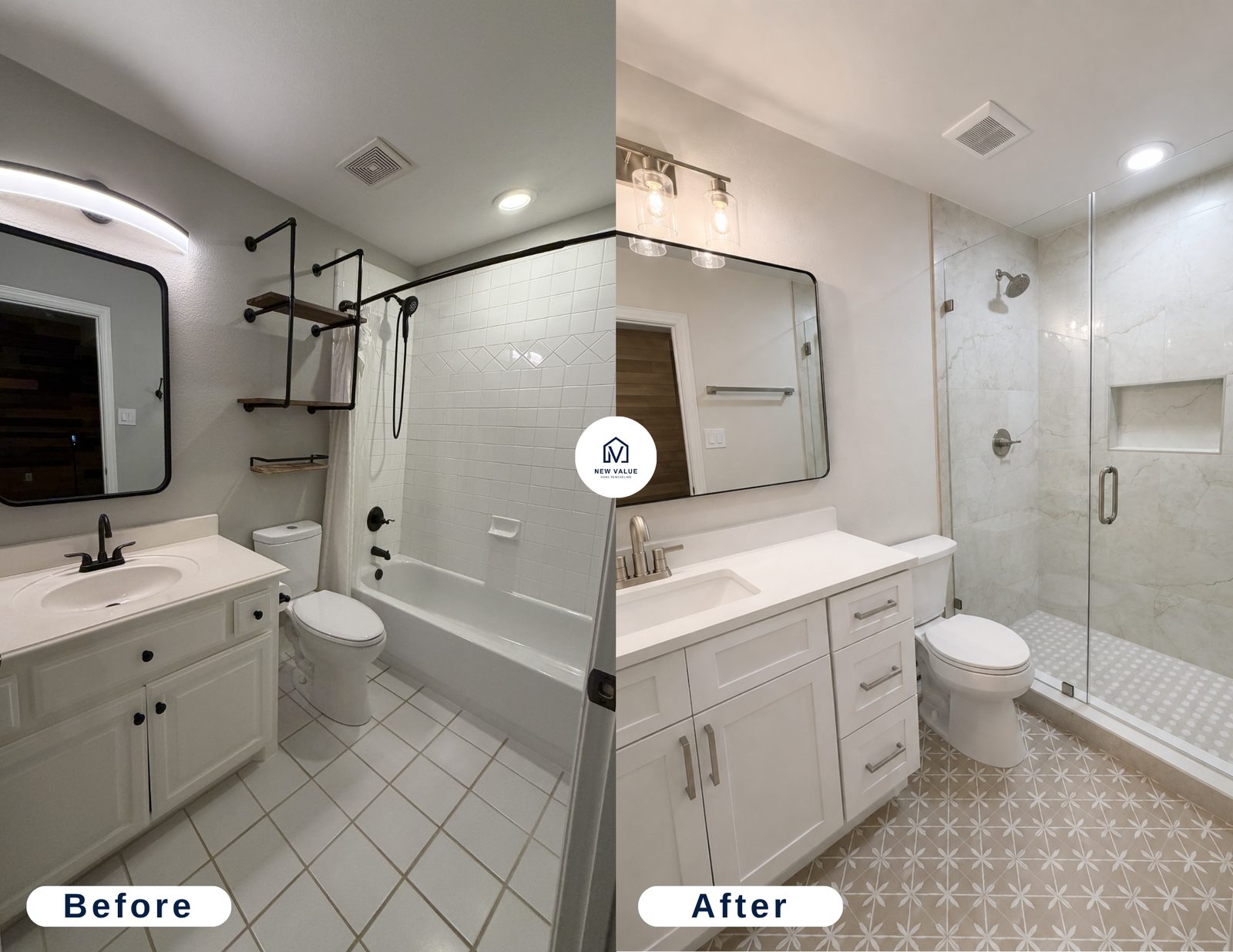 Kitchen remodel before and after