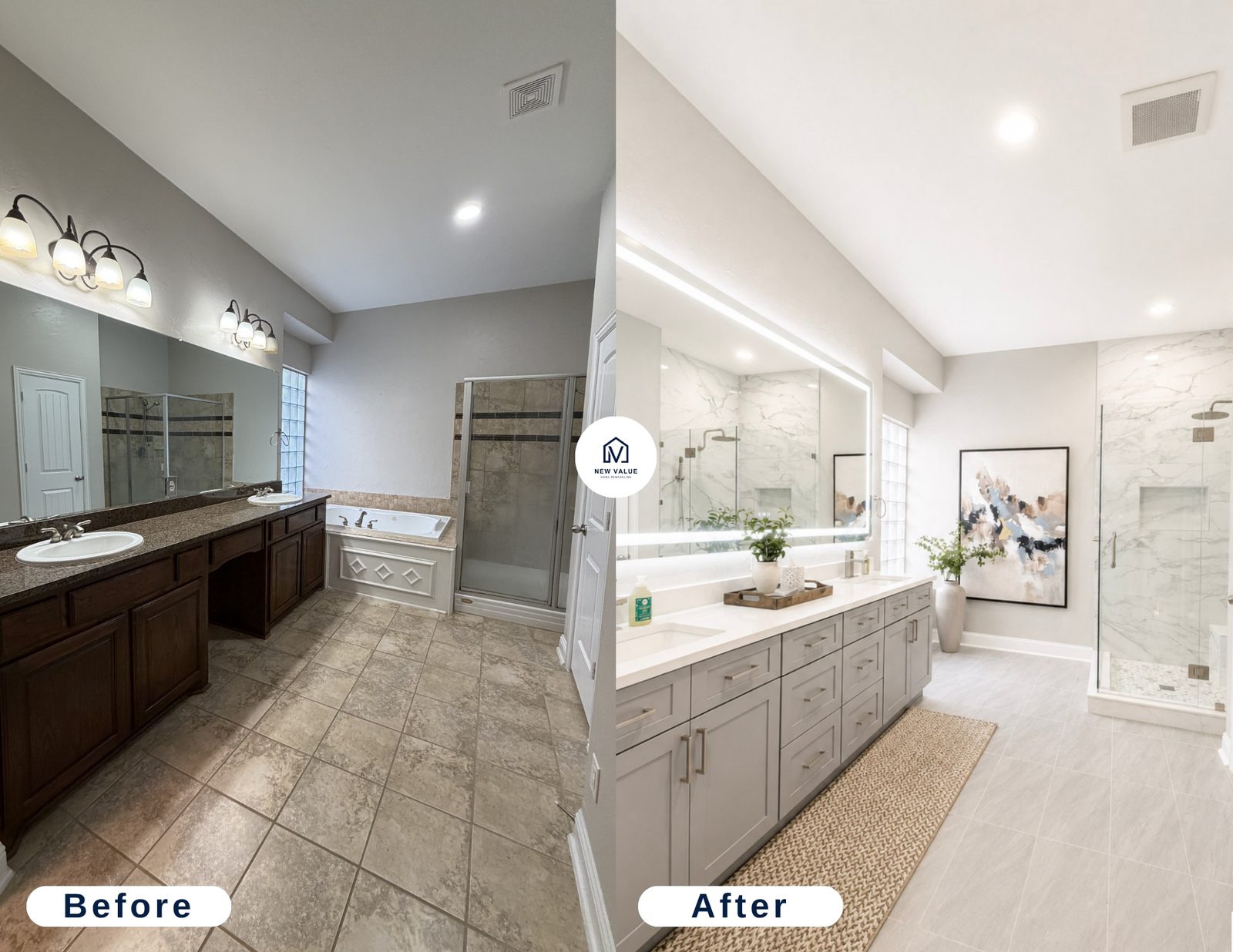 Kitchen remodel before and after